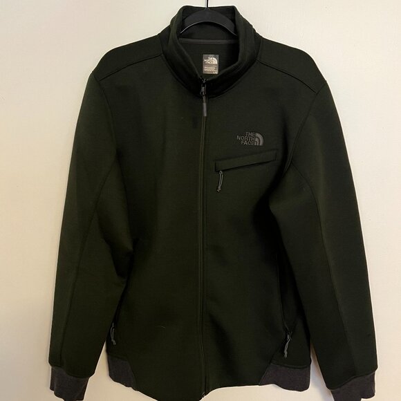 The North Face Thermal 3D Knit Spandex Zip Jacket Green NF0A2TDD Mens Large - Picture 1 of 6